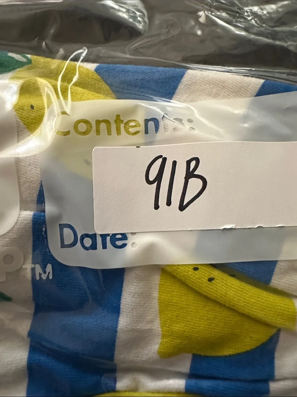 Mini Boden Blue & White Stripe Lemon Dress size 7-8 short sleeve pleated